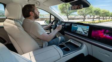 Dave Humphries driving the Mercedes VLE