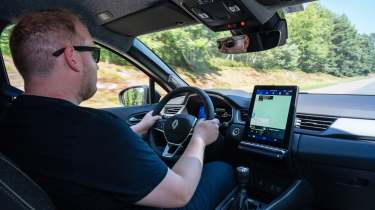 Ellis Hyde driving the Renault Symbioz