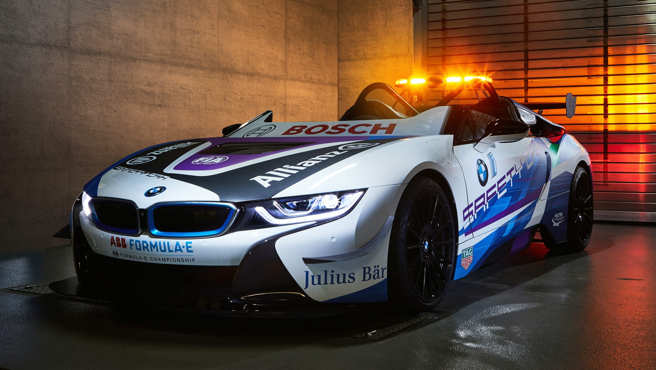 Modified BMW i8 Roadster revealed as new Formula E safety car