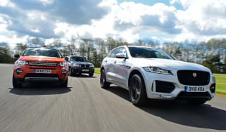 Jaguar F-Pace vs Land Rover Discovery Sport vs BMW X3 - header