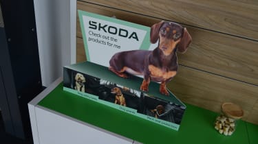 Skoda dog products sign
