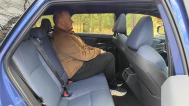 Ellis Hyde sat in the Subaru E-Outback