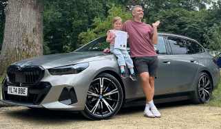  BMW 530e Touring long-term - header with child&#039;s school marks