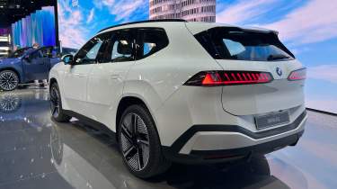 New BMW iX3 at the Munich Motor Show - rear static, white 