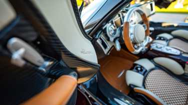 Pagani Utopia Roadster on display at 2024 Monterey Car Week - door card