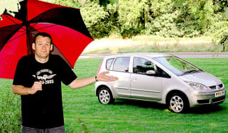 Mitsubishi Colt in field