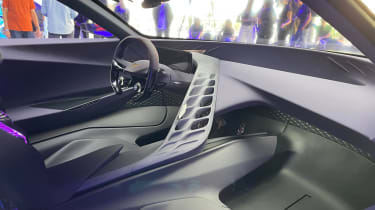 Cupra DarkRebel concept on show stand at 2023 Munich Motor Show - interior