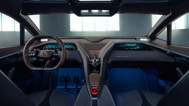 Lamborghini Lanzador concept interior blue