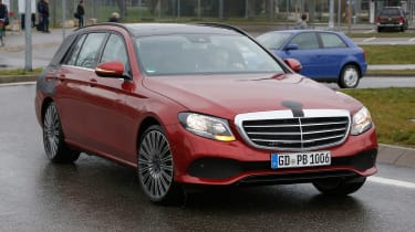 Mercedes E-Class estate spies front side