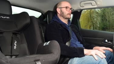 Citroen C5 X Shine long-termer - Darren Wilson sitting in back seat