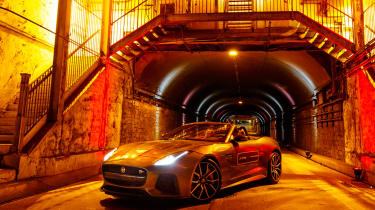Jaguar F-Type SVR Tunnel Run - front three quarter