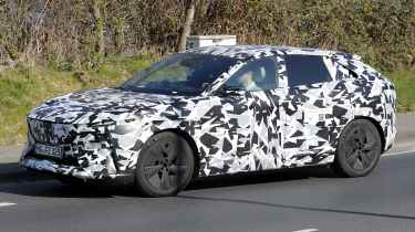 Mazda CX-6e spy shots - front angled