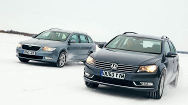 New VW Passat vs. Superb front