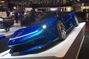 Pininfarina Battista at Geneva Motor Show 2019 blue