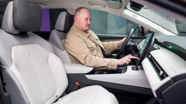 Ellis Hyde sat in the Skoda Peaq