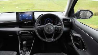 Toyota Yaris vs Renault Clio E-Tech - Toyota Yaris interior 