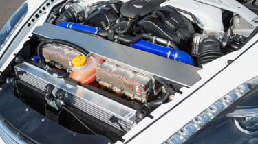 Bosch Engineering Aston Martin DB9 hybrid inverter close up