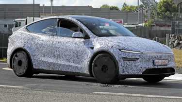 Tesla Model Y Performance - front angled cornering
