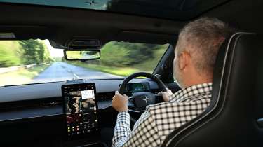 Richard Ingram driving the Polestar 5