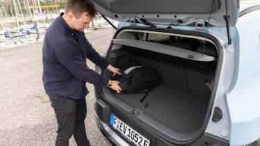 Alastair Crooks and the boot of the Kia EV2