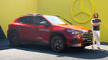 Jordan Katsianis driving the Mercedes GLA Electric