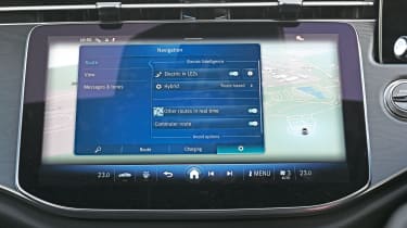 Mercedes E-Class touchscreen displaying menu