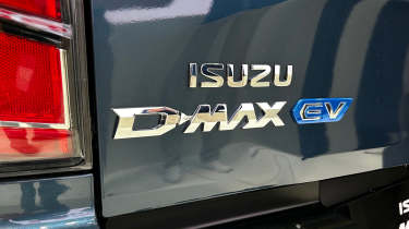 Isuzu D-Max EV on display at 2025 Commercial Vehicle Show - tailgate badge