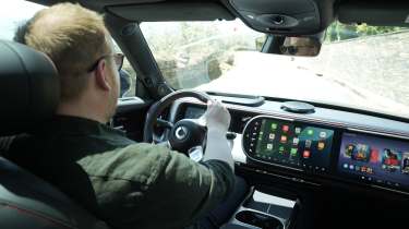 Ellis Hyde driving the Smart 5 Brabus