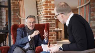 Aion UK managing director Jon Wakefield with Auto Express Editor-at-Large Phil McNamara