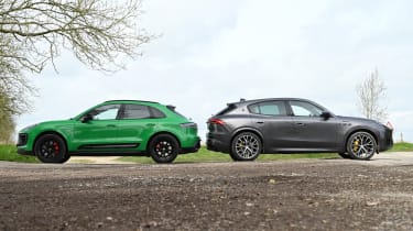 Maserati Grecale and Porsche Macan - face-to-face static