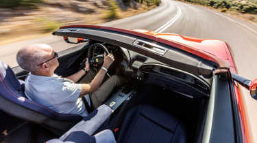 Stu Gallagher driving the Ferrari Amalfi Spider