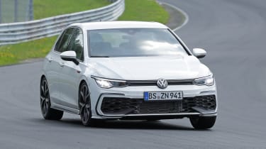 2024 Volkswagen Golf GTI testing at the Nurburgring - front cornering