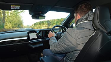 Auto Express group web editor Steve Walker driving the Renault Megane E-Tech in the UK