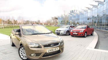 Ford Focus Cc Vs Volkswagen Eos Vs Vauxhall Astra Twintop Auto Express