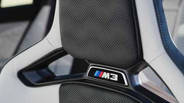 BMW M3 Touring M3 badge on the seats