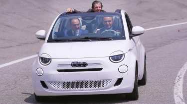 New Fiat 500 Hybrid - Fiat team in the car