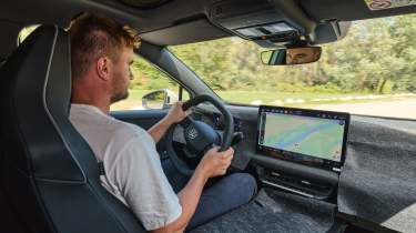 Alastair Crooks driving the Volkswagen ID. Tiguan prototype