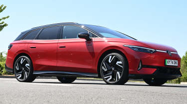 Electric car charging mega test - Volkswagen front angled