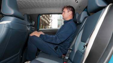 Nissan Micra - rear seats with senior news reporter, Alastair Crooks