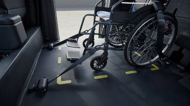 Kia PV5 WAV - secure wheelchair 