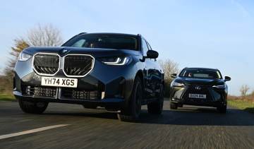 BMW X3 and Lexus NX - front tracking 