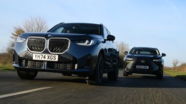 BMW X3 and Lexus NX - front tracking 