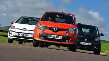 Renault Twingo GT vs Volkswagen up! vs Smart ForTwo Brabus