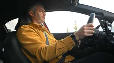 Richard Ingram driving the Renault Clio Hybrid E-Tech