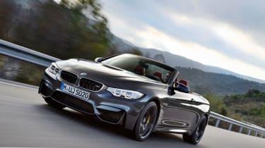 BMW M4 Convertible front 3/4 driving