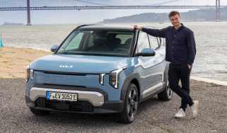 Alastair Crooks with the Kia EV2