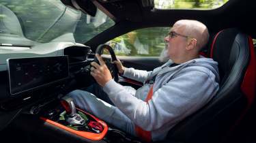 Dean Gibson driving the Lotus Emira 420 Sport