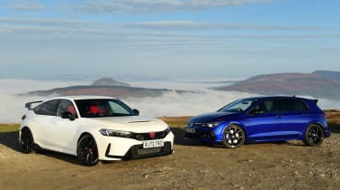 Honda Civic Type R and Volkswagen Golf R 20 Years - front static