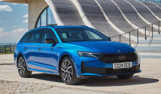 New facelifted Skoda Octavia Estate - front 