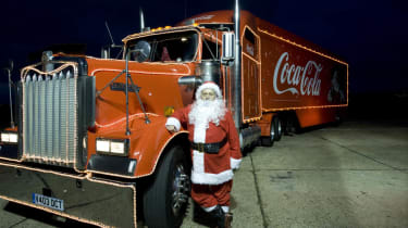 We drive the Coca Cola Christmas lorry! ken
